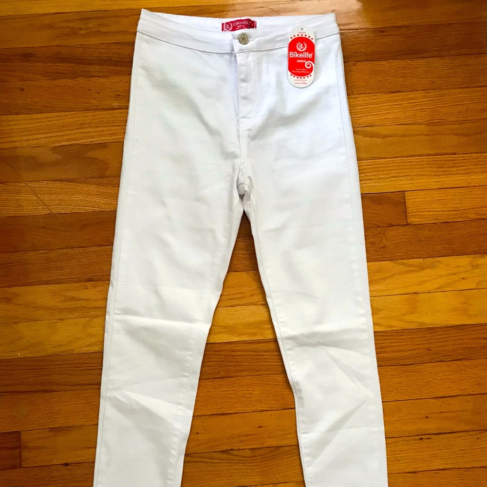 Super Skinny White Jeans